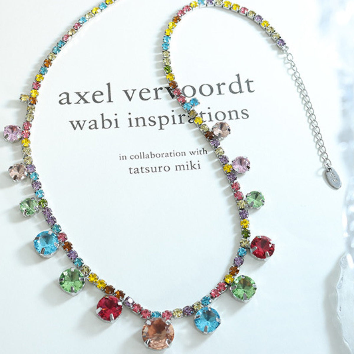 Multicolor Crystal Copper Chain Necklace
