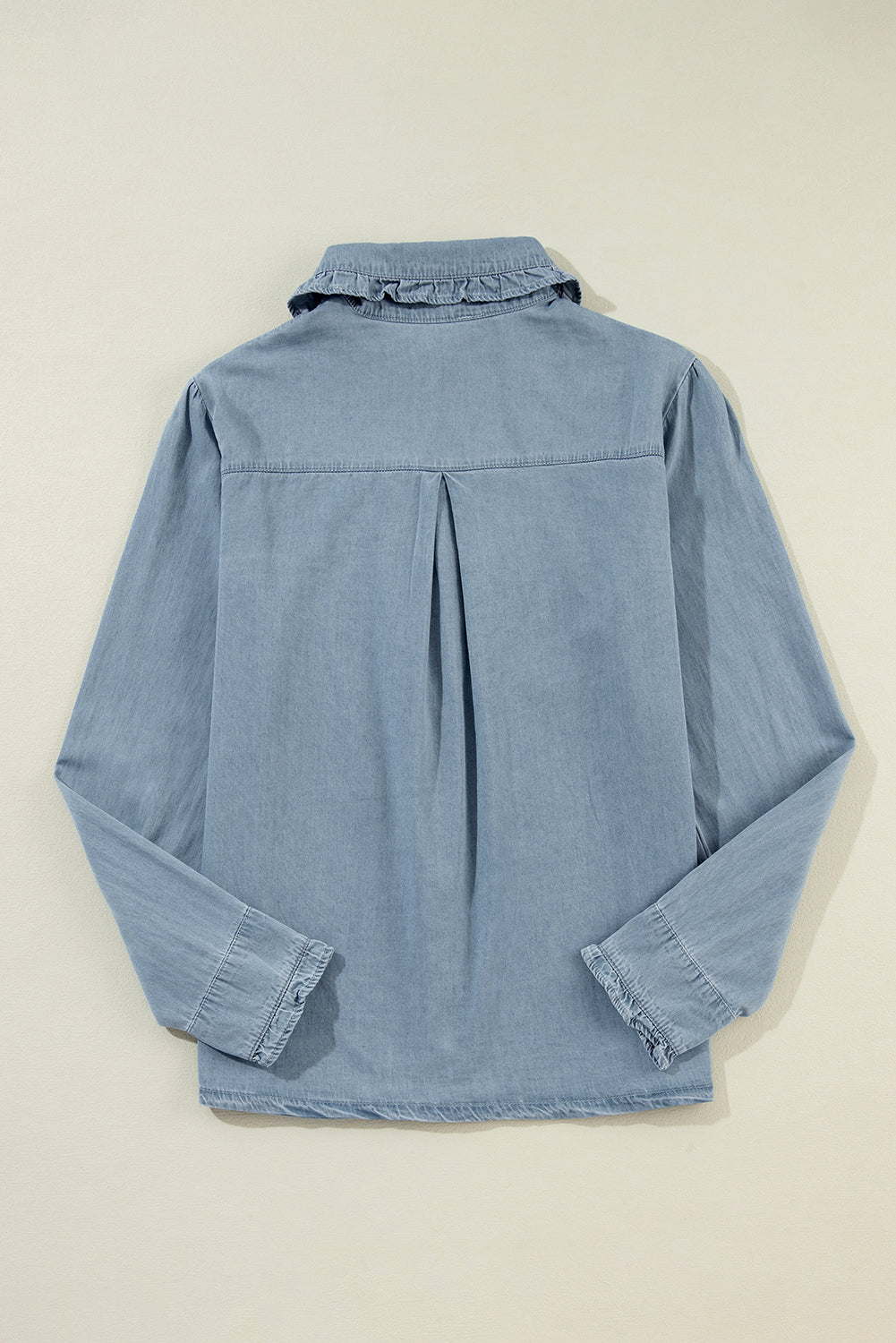 Dusk Blue Turn-down Collar Chambray Shirt