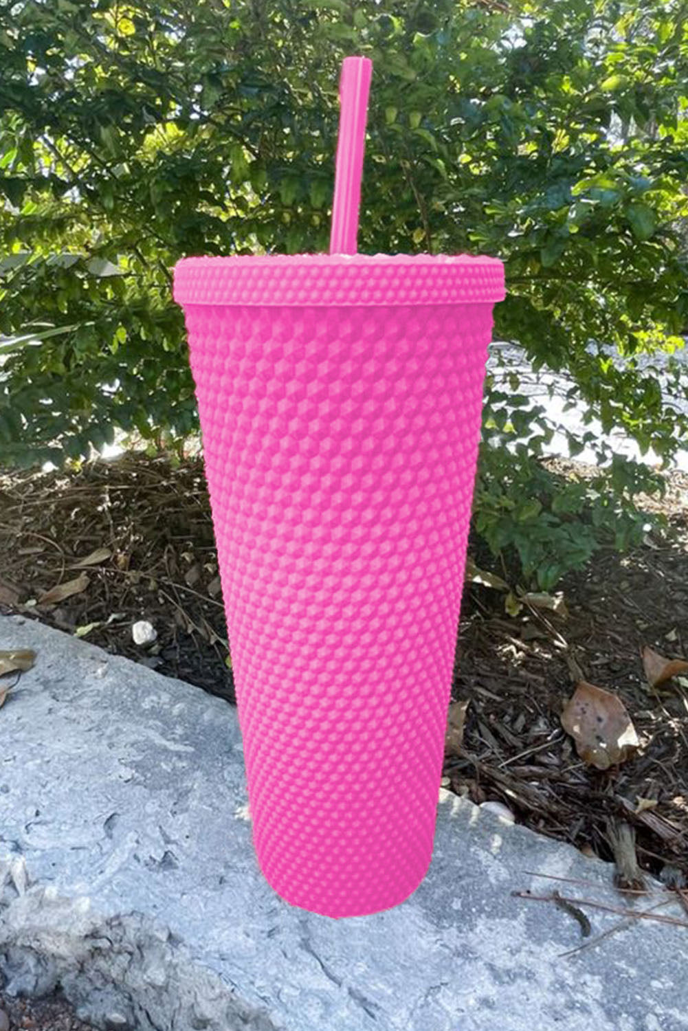 Green Reusable Matte Plastic Tumbler Cup