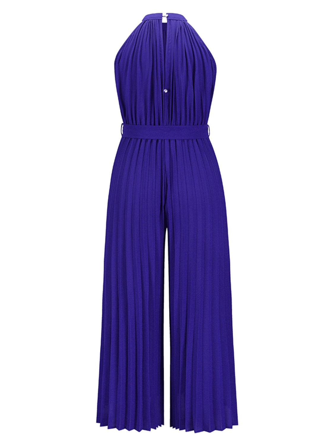 Cutout Tied Pleated Sleeveless Jumpsuit for Wedding or Party