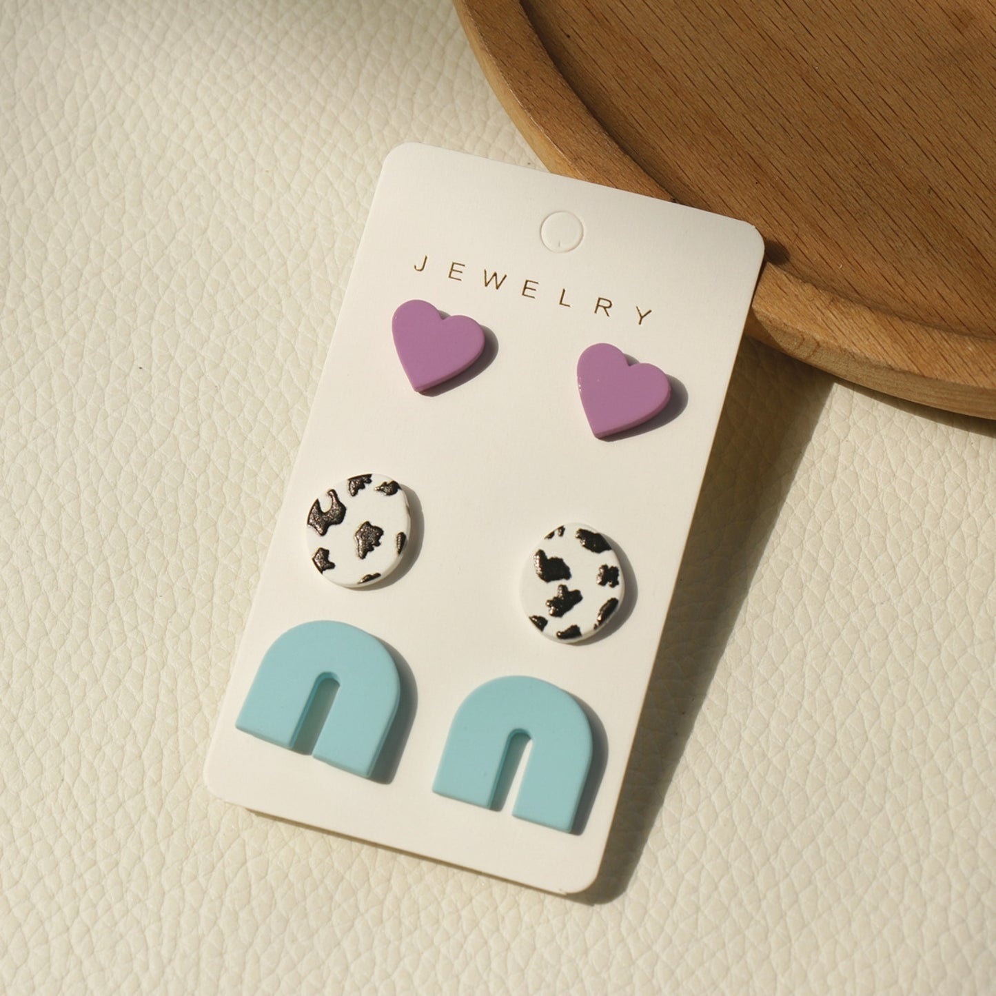 3 Piece Acrylic Stud Earrings