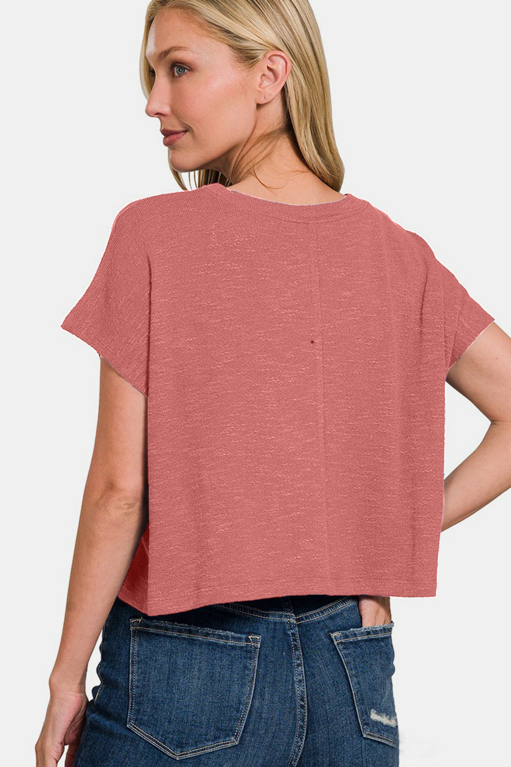 Zenana Round Neck Short Sleeve