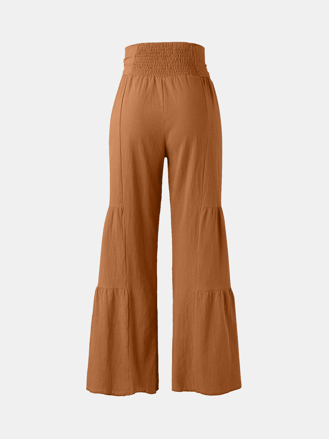 Tied Ruched Wide Leg Pants