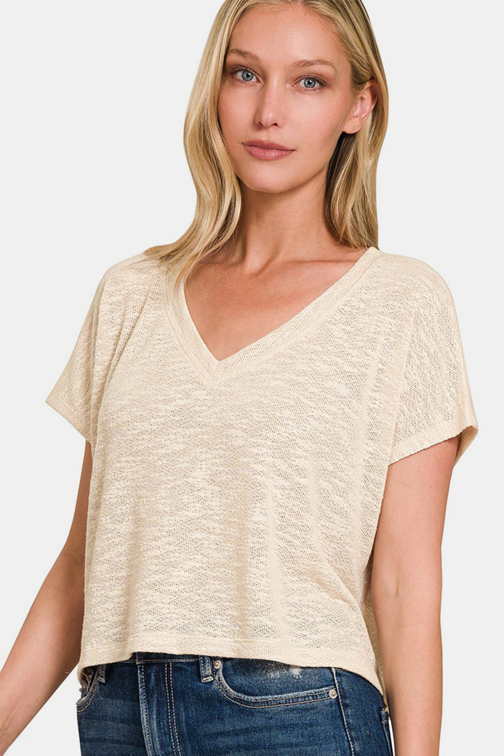 Zenana V-Neck Short Sleeve