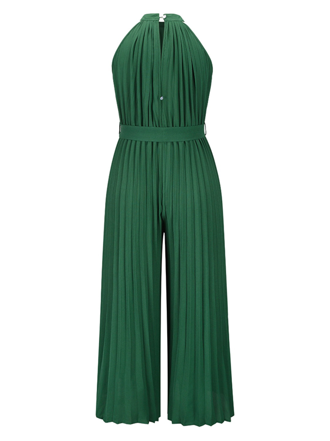 Cutout Tied Pleated Sleeveless Jumpsuit for Wedding or Party