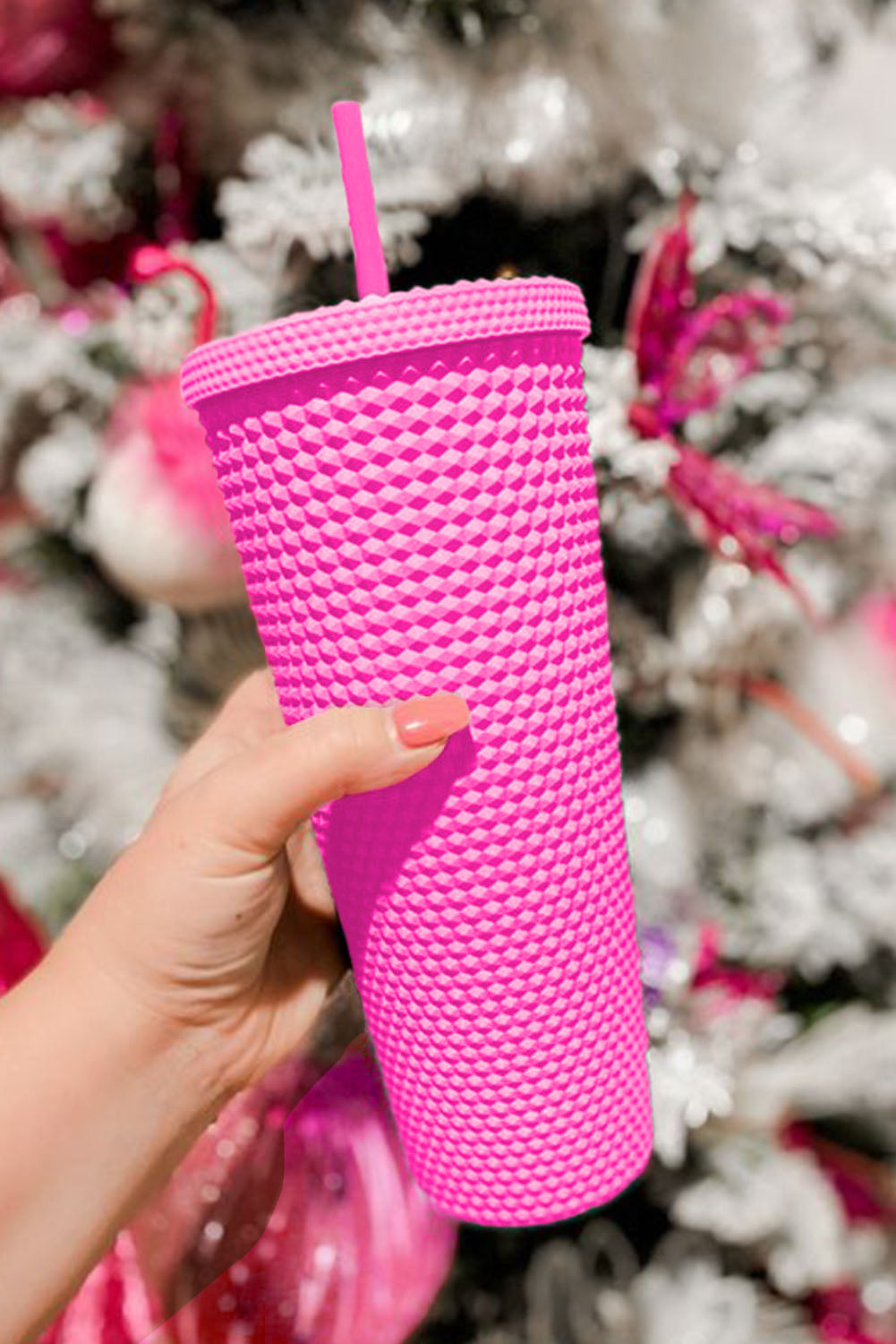 Green Reusable Matte Plastic Tumbler Cup